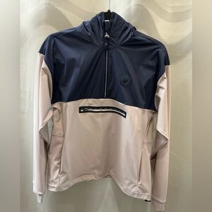 Chervo Renata Half Zip Windbreaker with Hood Timeless Navy